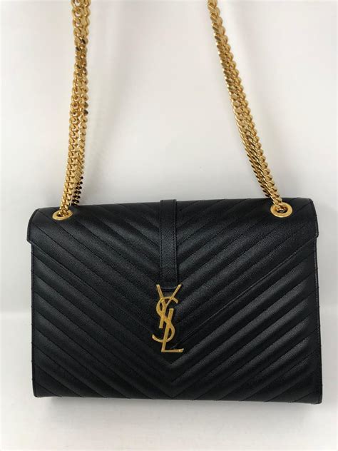 ysl black clutch|authentic ysl handbag clutch.